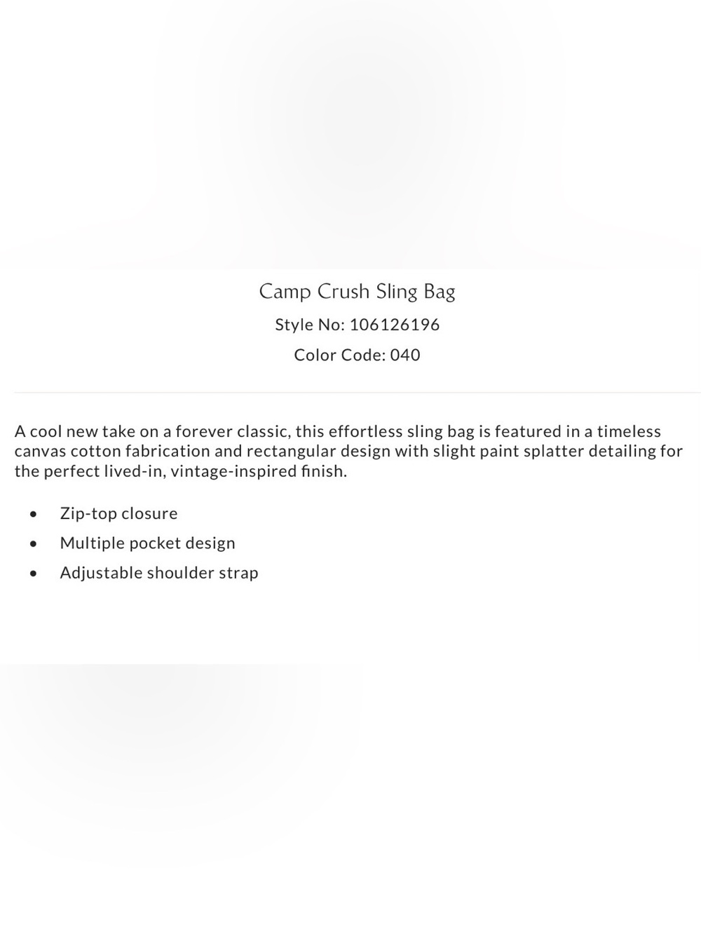 NWT Free People Camp Crush Sling Bag in Blue 🩵 New $78 18x10x5 Adjustable Strap - Picture 9 of 10